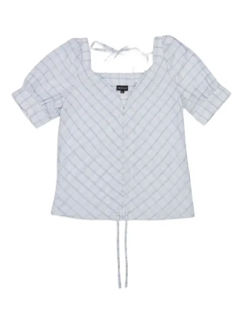 Callipygian checked blouse
