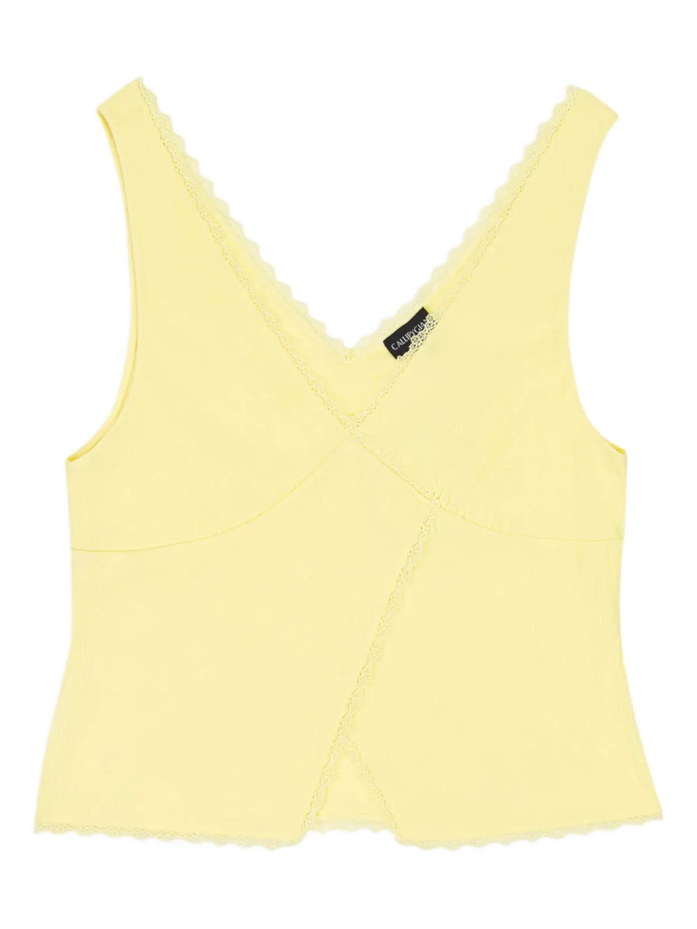 Callipygian v-neck tank top | Yellow | Image 1
