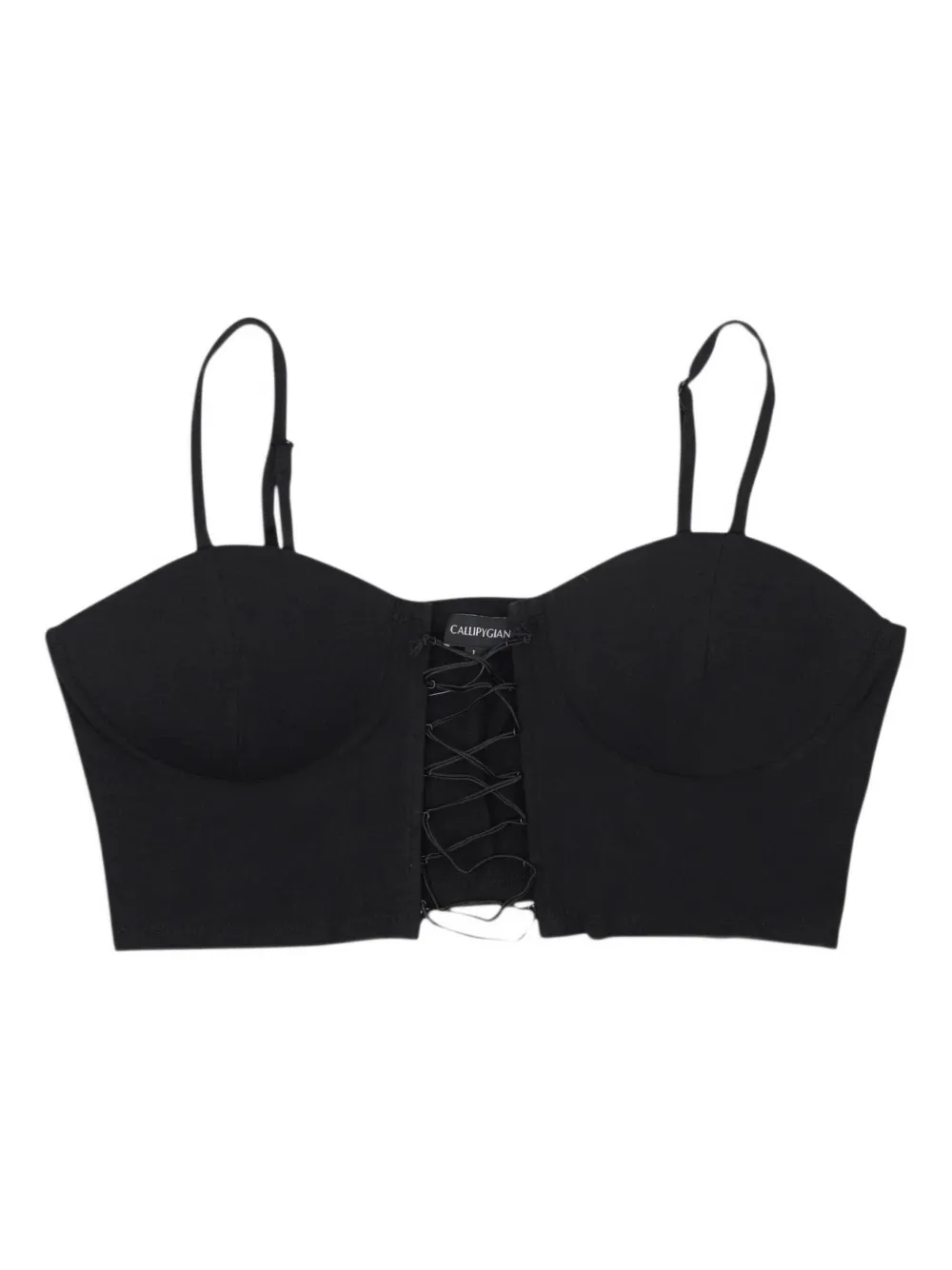 Callipygian Cropped bustier Zwart
