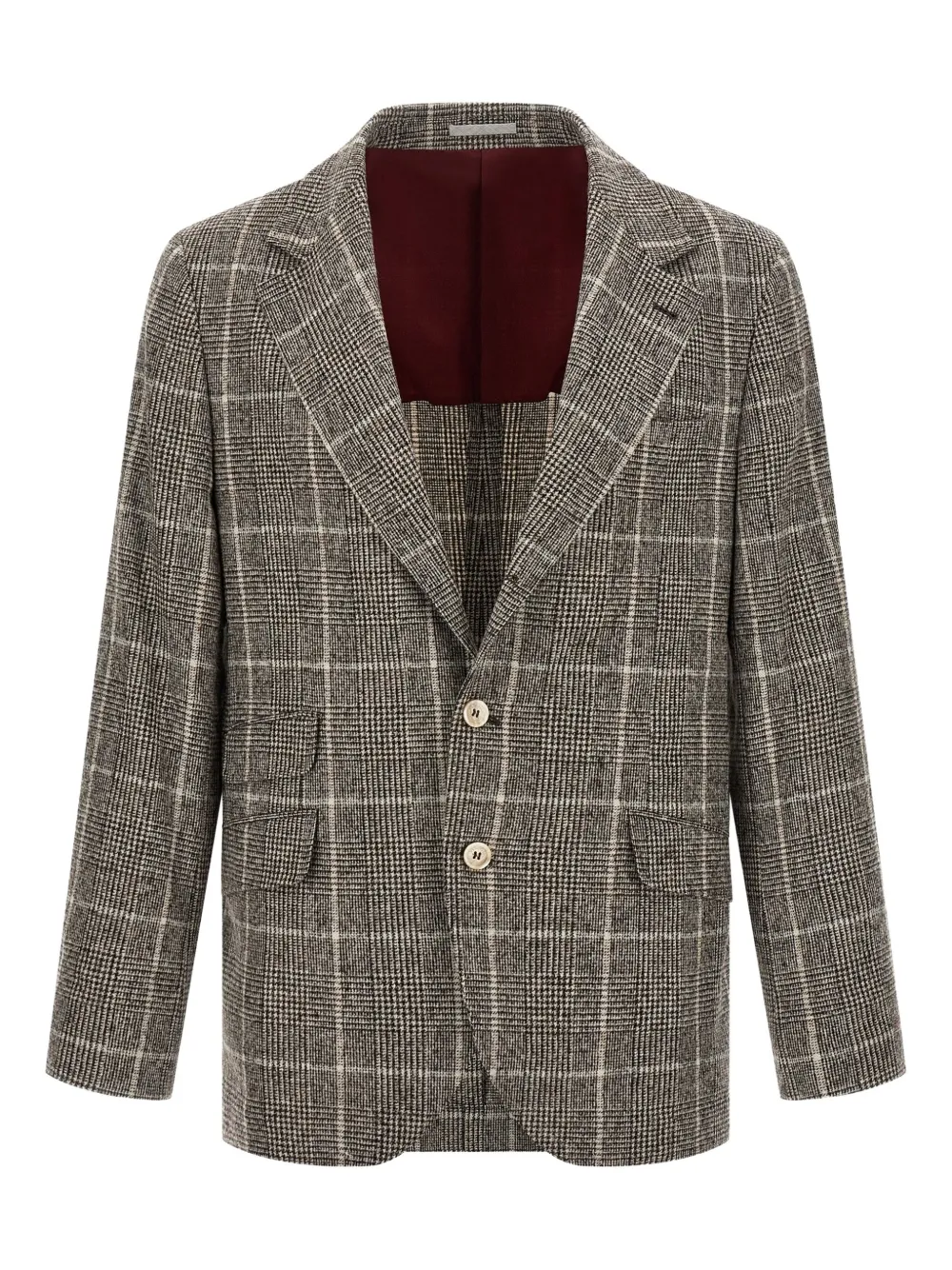 Brunello Cucinelli Cavallo Prince of Wales-check blazer Grijs