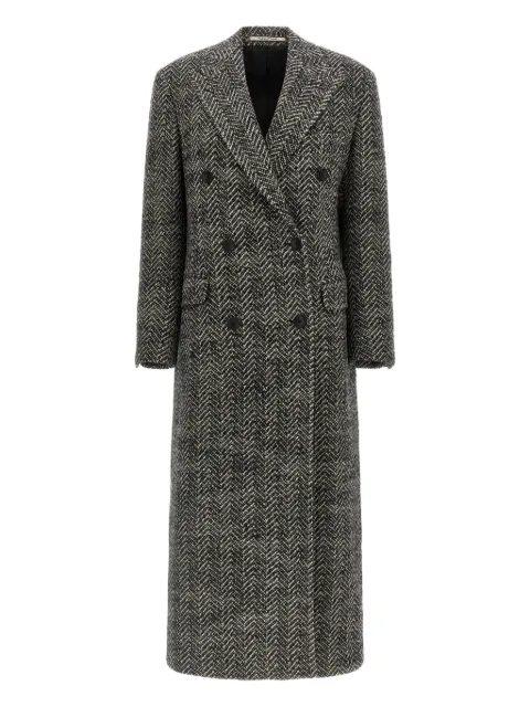 Tagliatore herringbone double-breasted coat