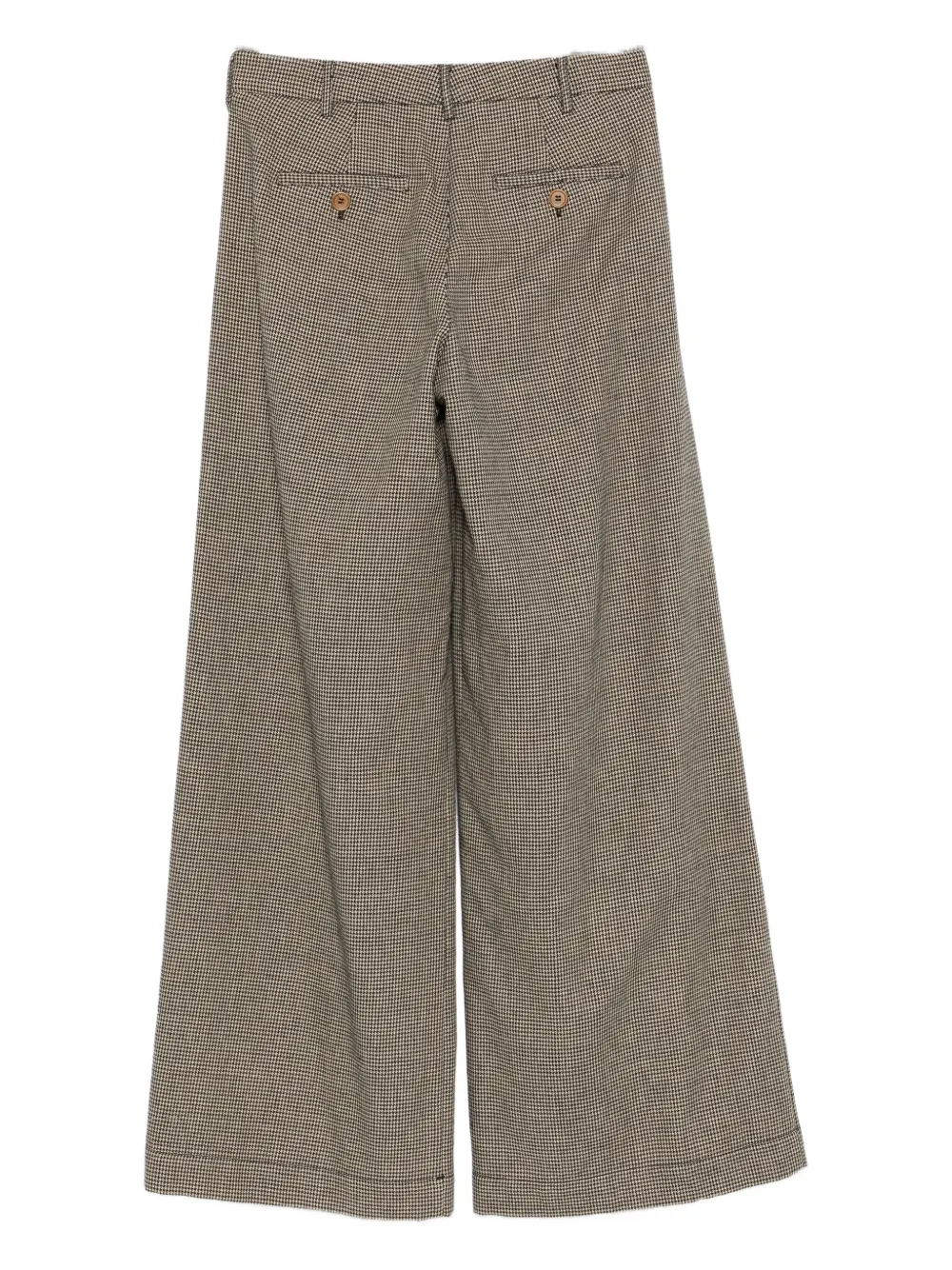 Jejia houndstooth pleated-front trousers - Bruin