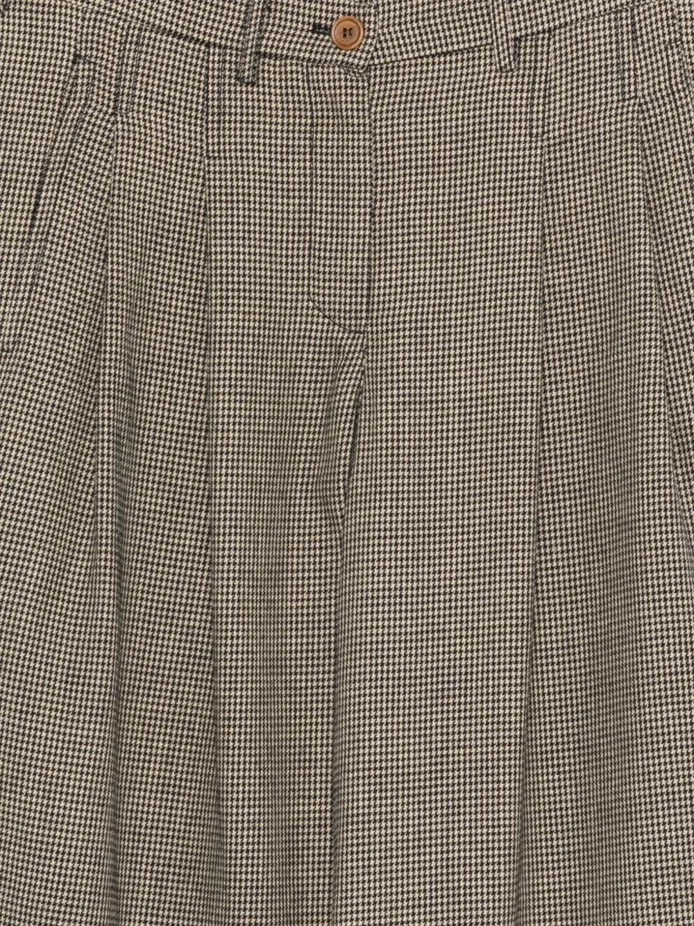 Jejia houndstooth pleated-front trousers Bruin