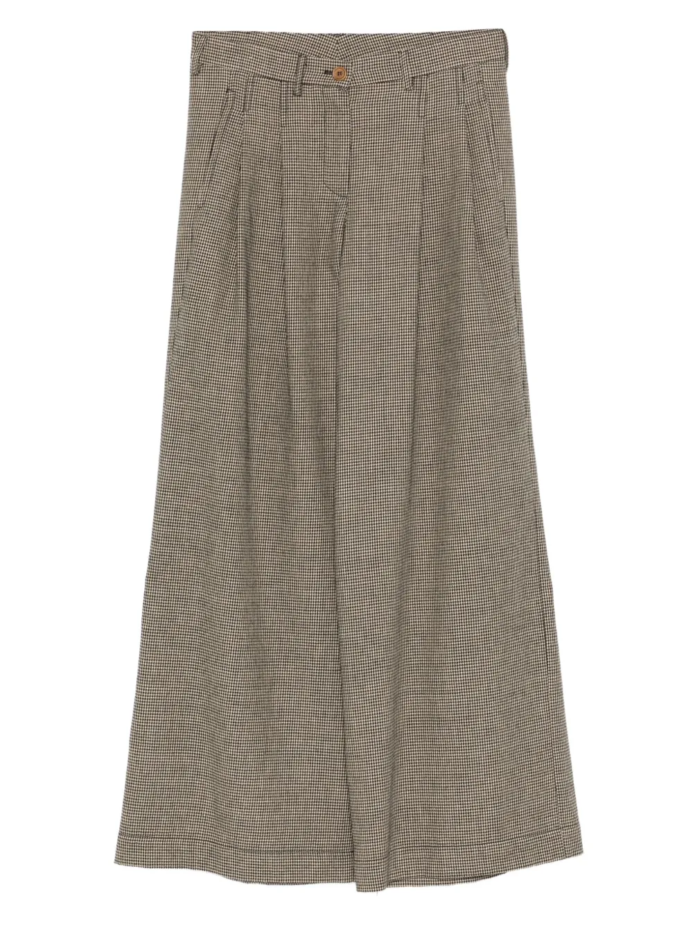 Jejia houndstooth pleated-front trousers | Brown | Image 1