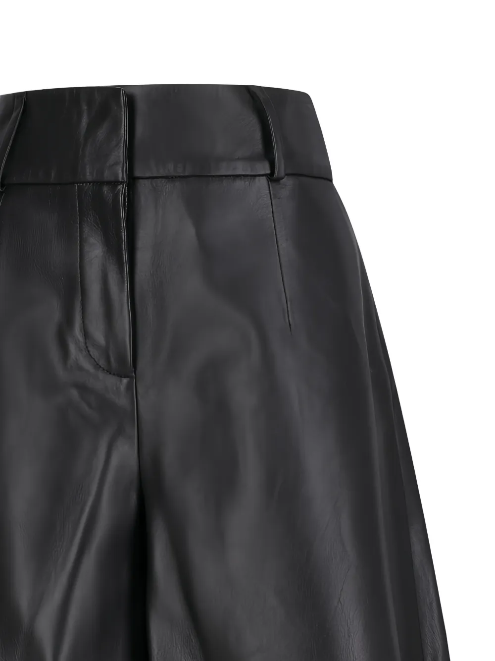 Desa 1972 Trapeze Leather Shorts - Black 