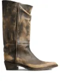KHAITE Clive leather boots - Black