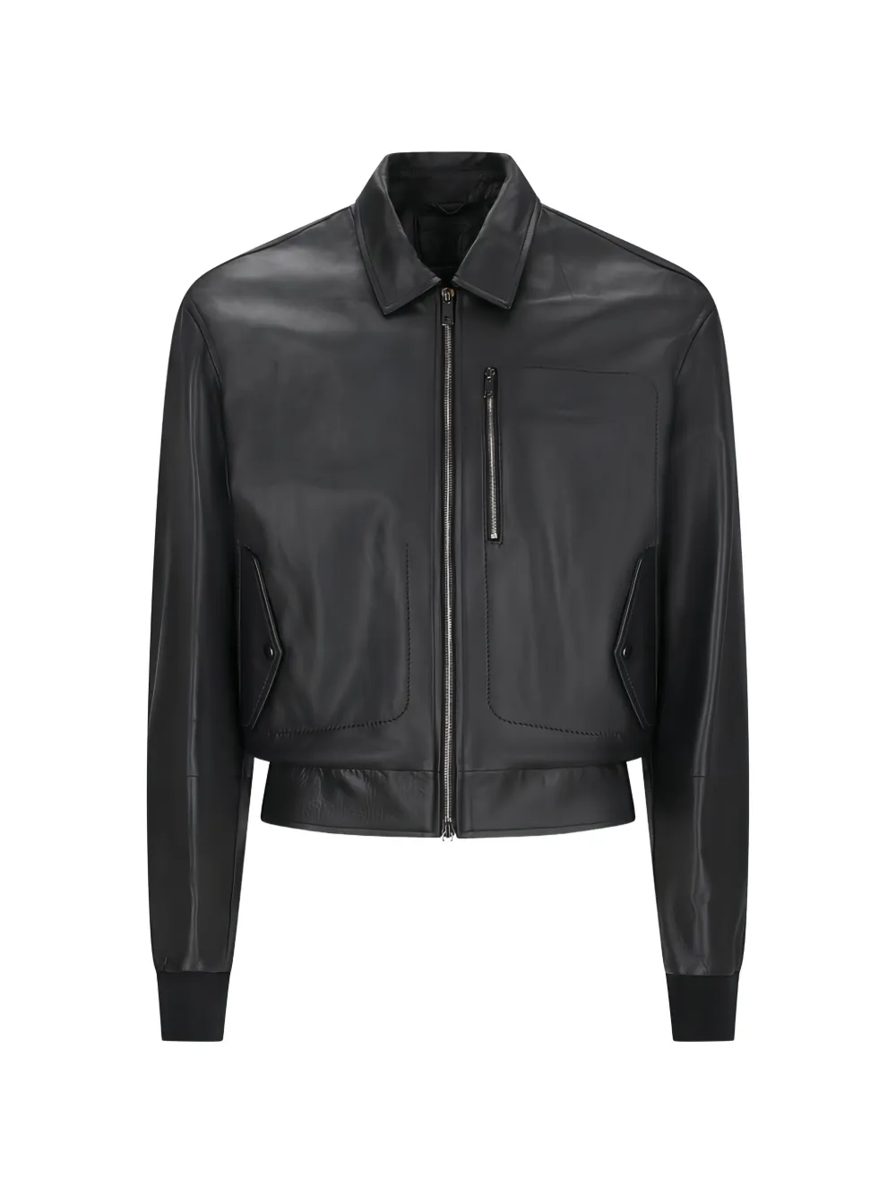 Desa 1972 zipped leather bomber jacket - Nero
