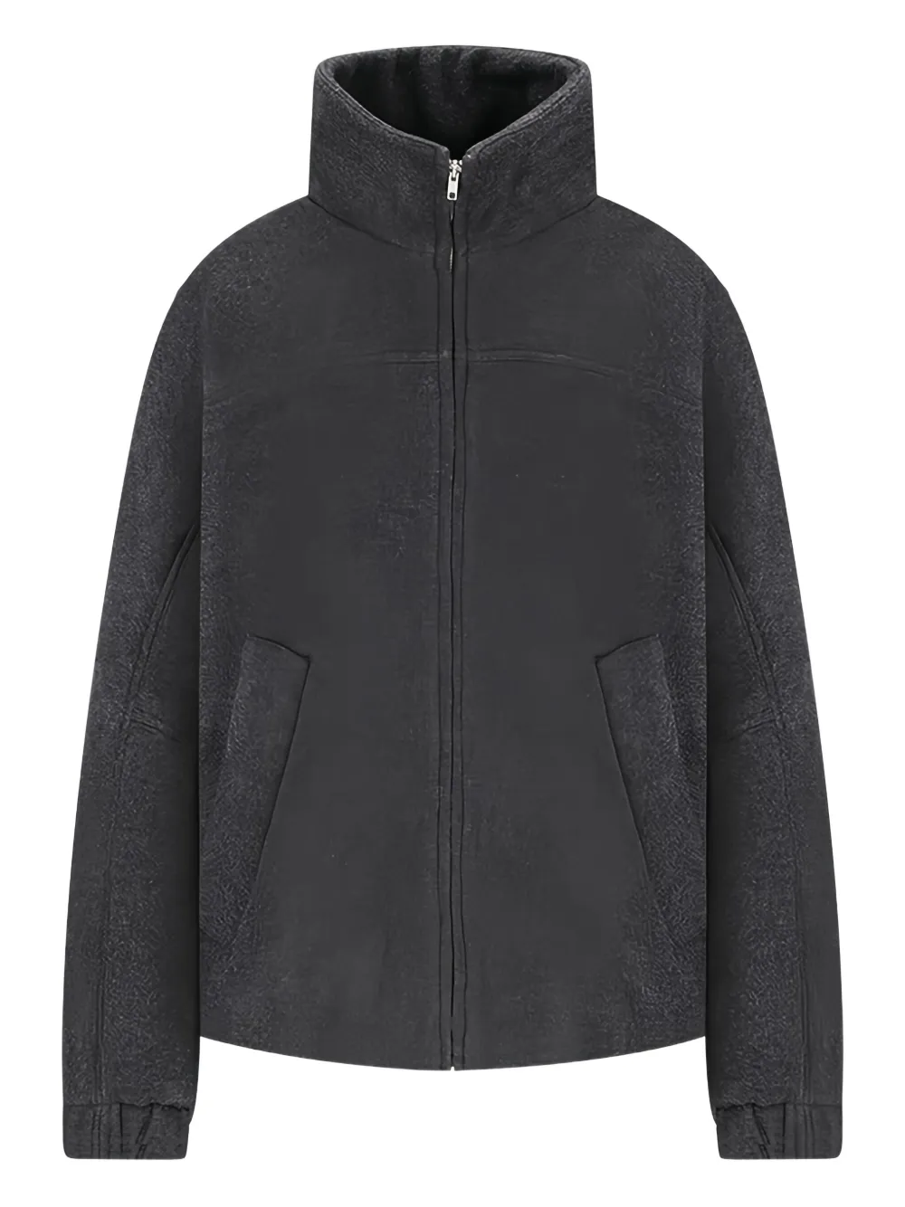 MORDECAI high-neck zip-front jacket | Grey | Image 1