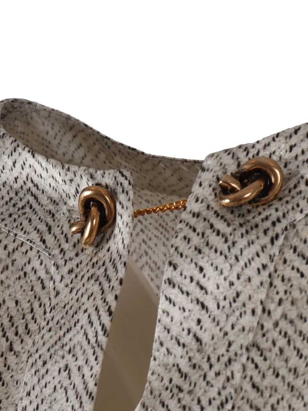 Antonelli Top met kettingdetail en patroon Beige