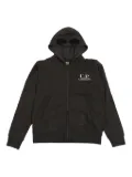 C.P. Company Kids goggle-detail zip-up hoodie - Black