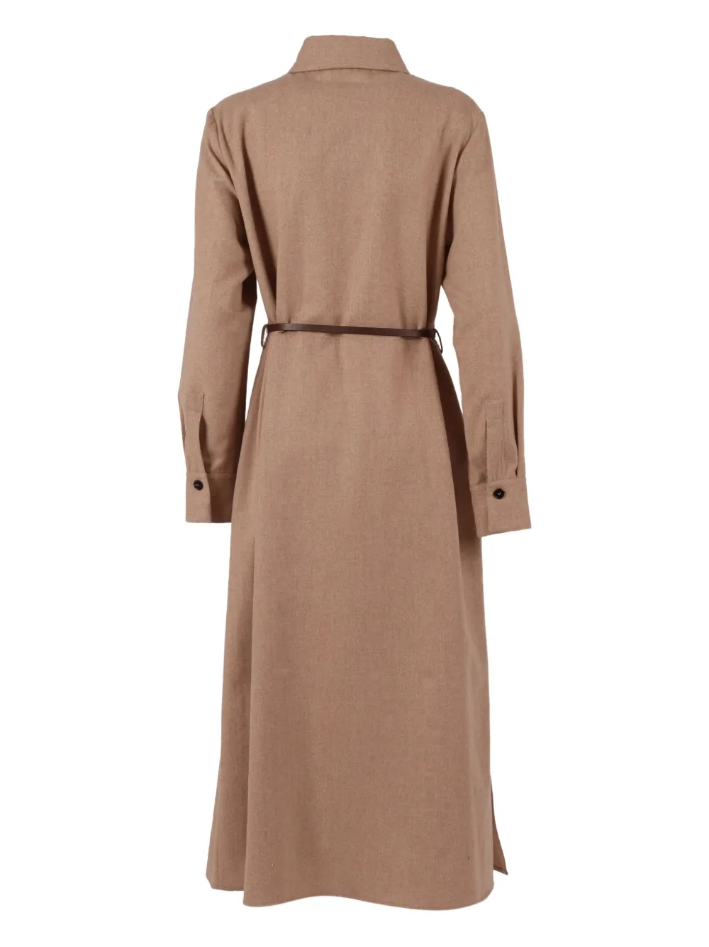 Antonelli Jurk met kraag en ceintuur - Beige