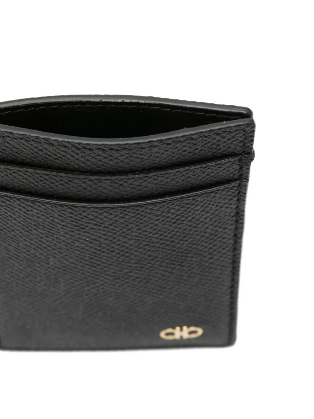 Ferragamo Logo-plaque Wallet In Black