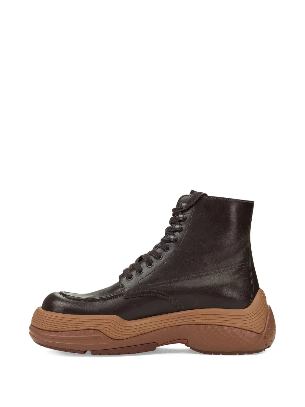 Lanvin Flash-X Bold lace-up chunky boots Brown