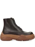 Lanvin Flash-X Bold lace-up chunky boots - Brown