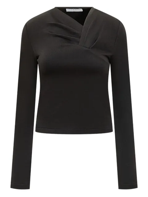IRO Mala draped-neckline long-sleeve top