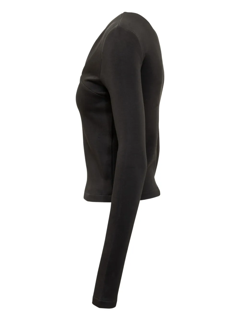 IRO Mala draped-neckline long-sleeve top Zwart