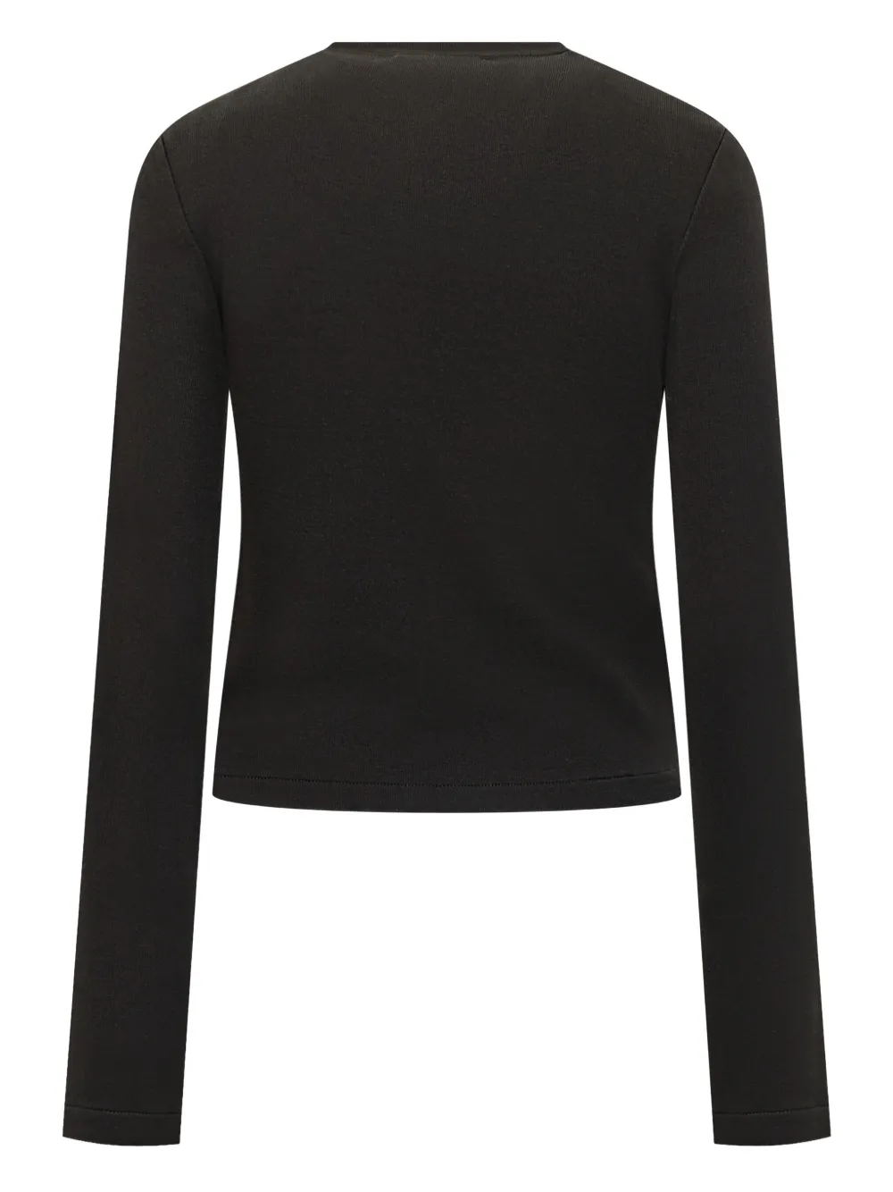 IRO Mala draped-neckline long-sleeve top - Zwart