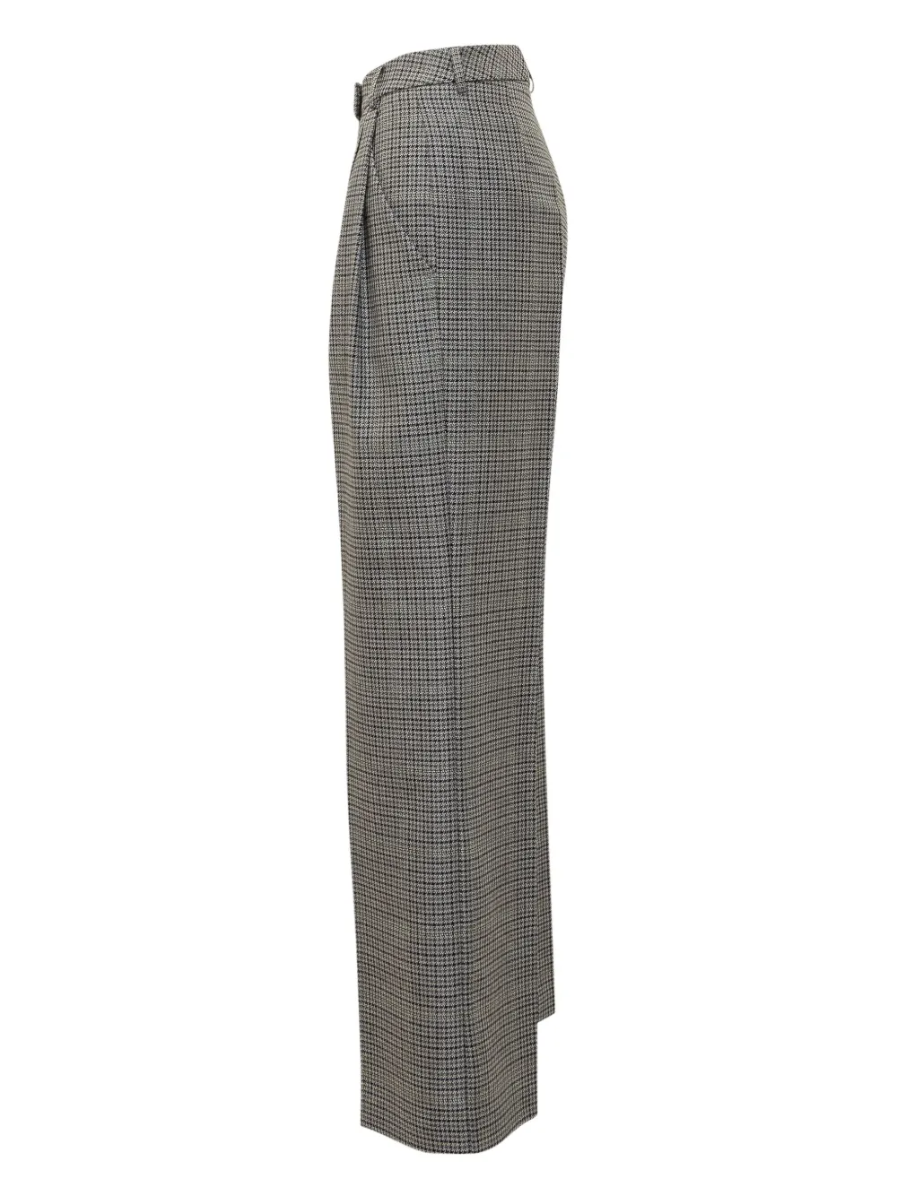  Des Phemmes Pleated Check Trousers - Grey 