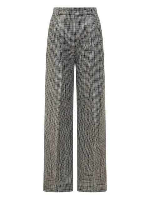 DES PHEMMES pleated check trousers