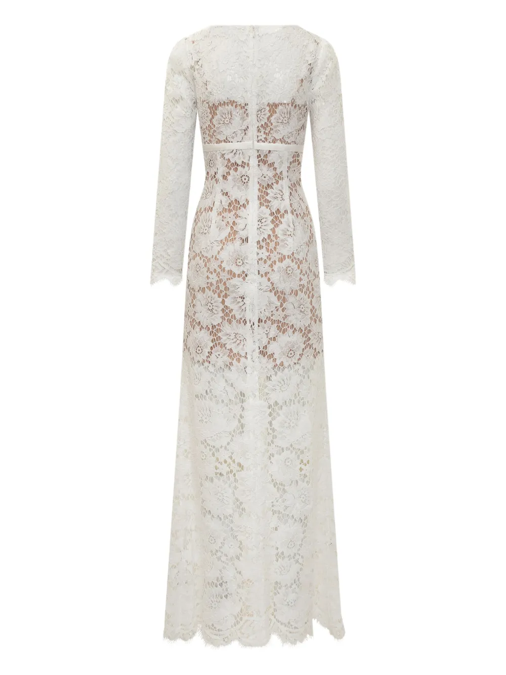 Self-Portrait floral-lace gown - Wit