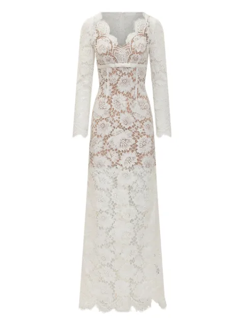 Self-Portrait floral-lace gown