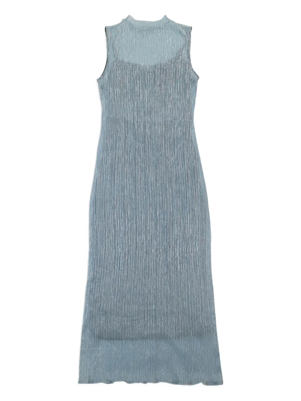 Callipygian pleated lurex dress | Blue | Image 1