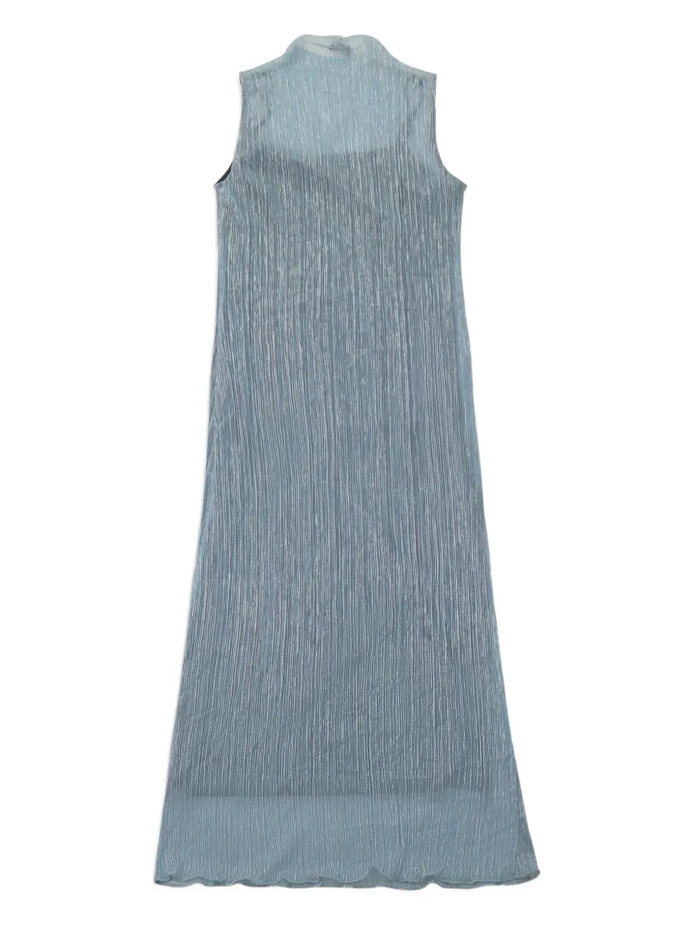 Callipygian pleated lurex dress - Blauw
