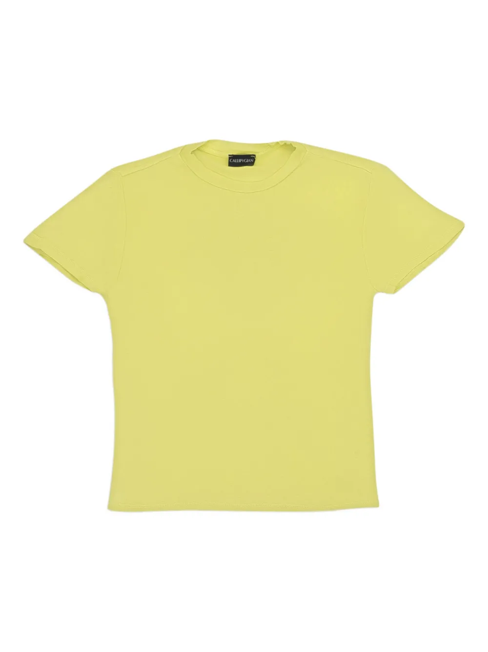 Callipygian crew-neck T-shirt Geel