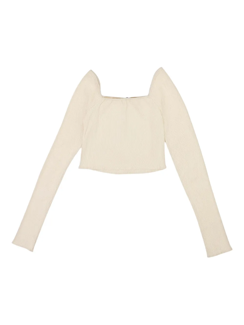 Callipygian square-neck ribbed top | Neutrals | Image 1