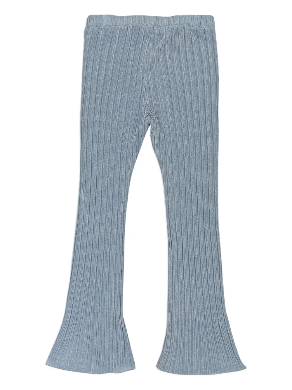 Callipygian lurex flared trousers - Blauw