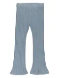 Callipygian lurex flared trousers - Blue
