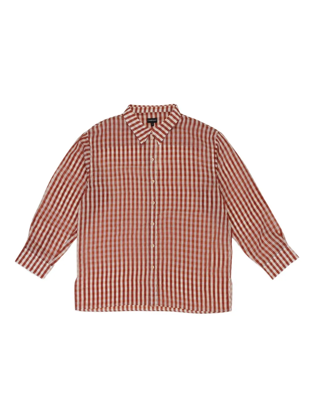 Callipygian gingham shirt Rood
