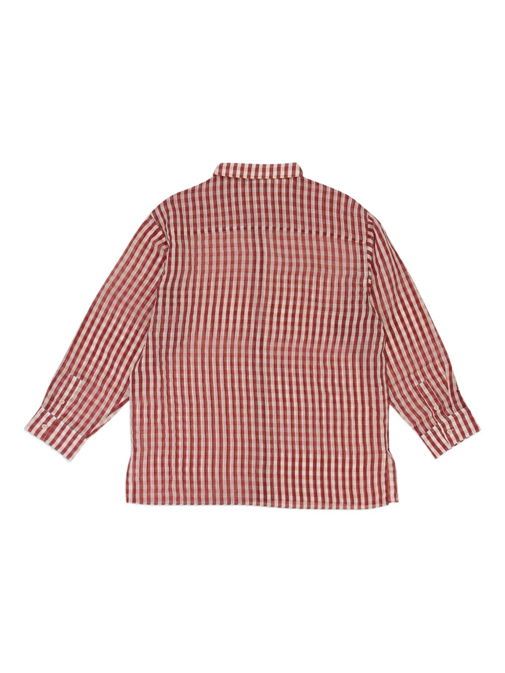 Callipygian gingham shirt - Rood