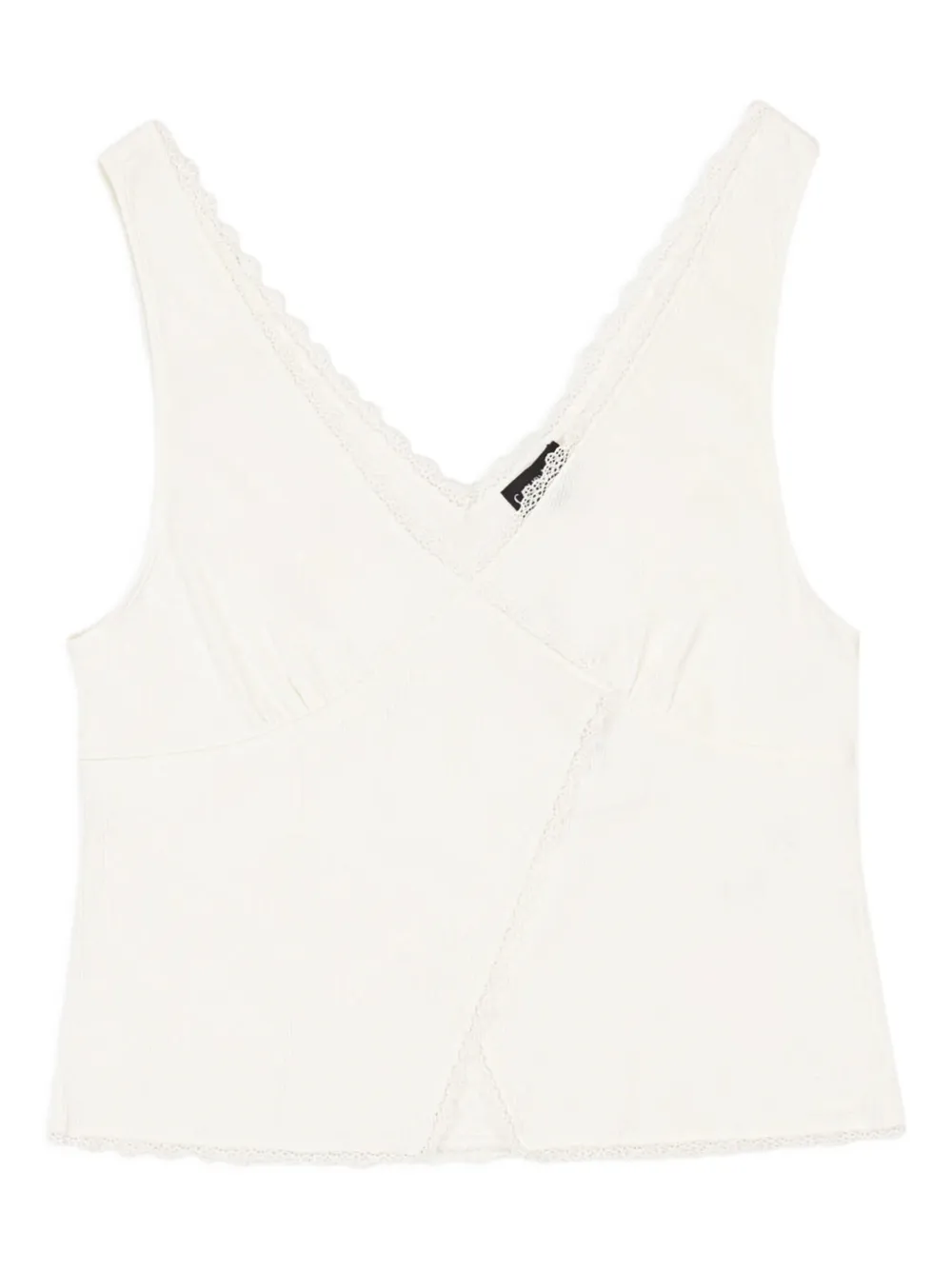 Callipygian V-neck Tank Top In White