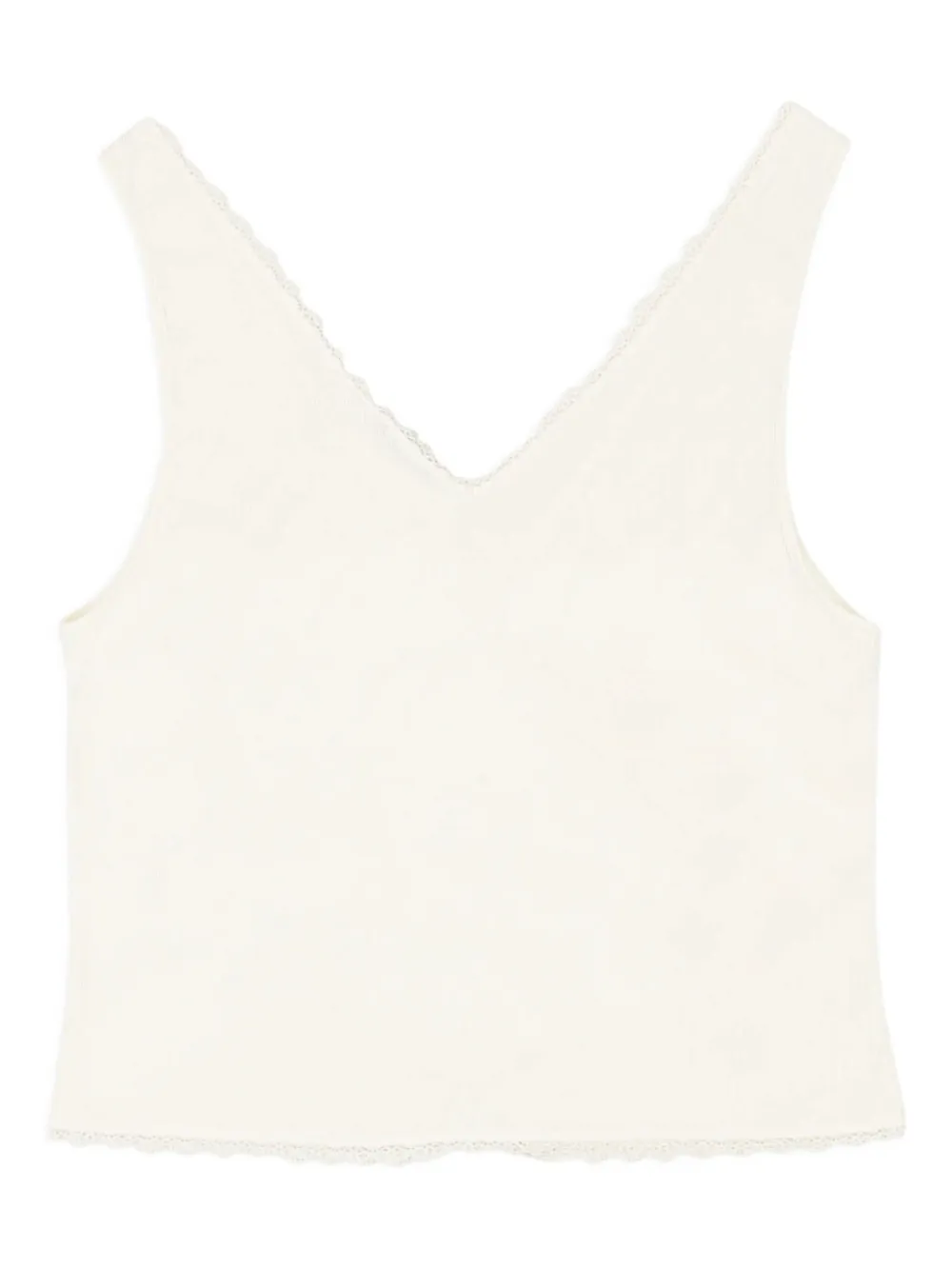 Callipygian V-neck Tank Top In White