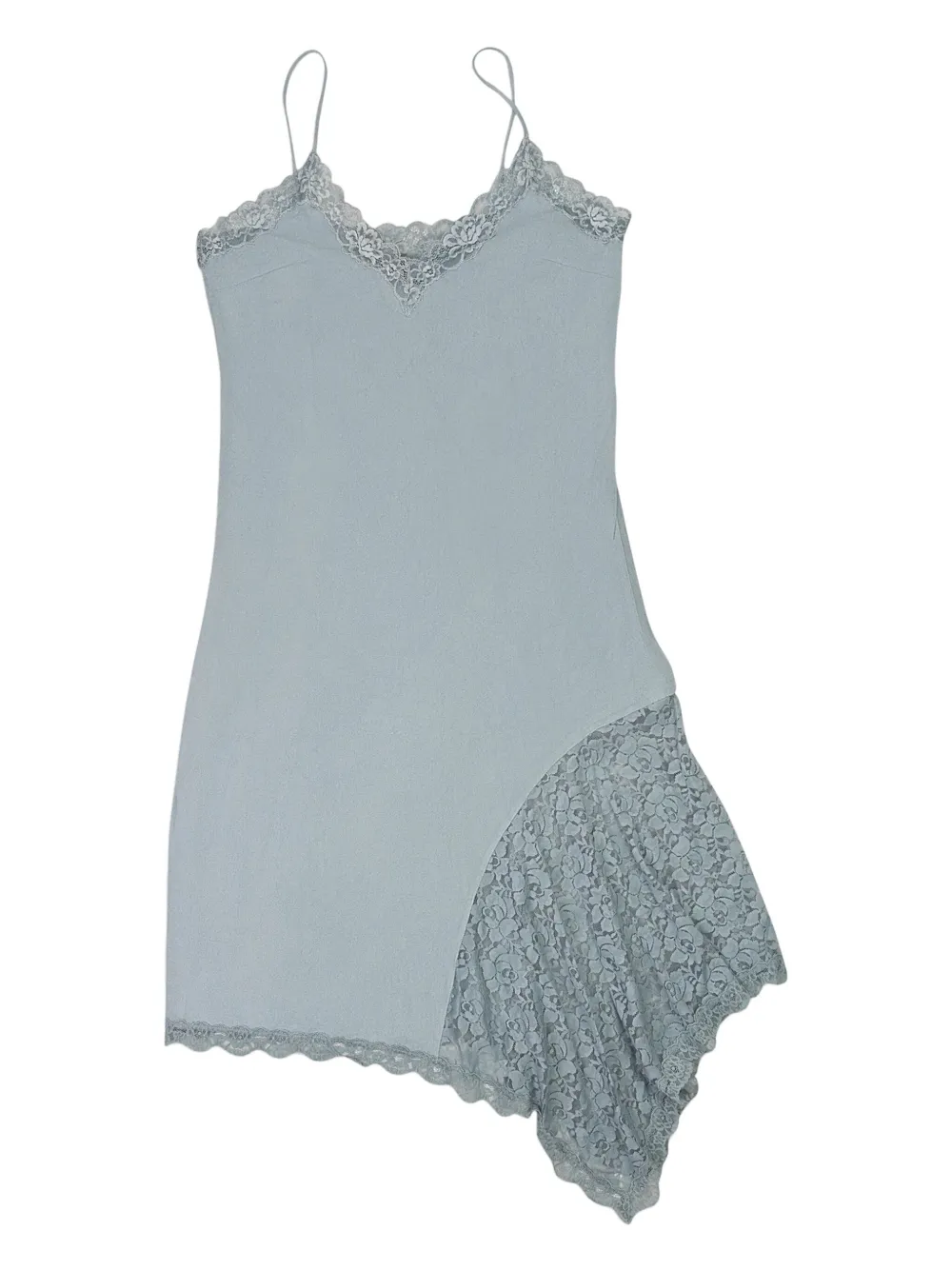 Callipygian Asymmetric Midi Dress In Blue