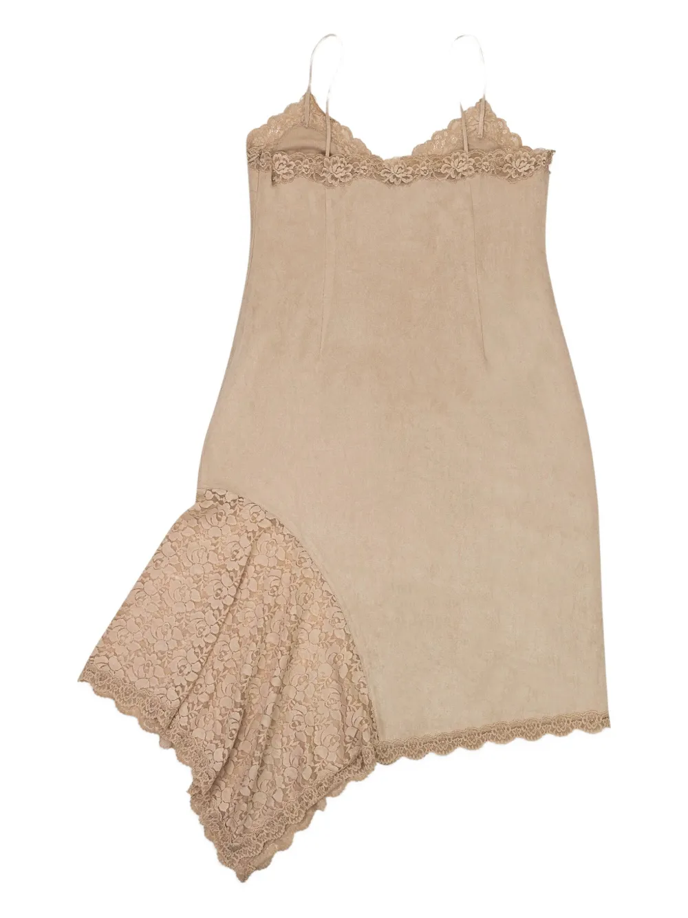Callipygian laced midi dress - Beige