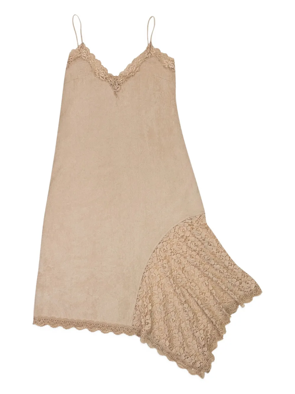 Callipygian Laced Midi Dress In Neutral