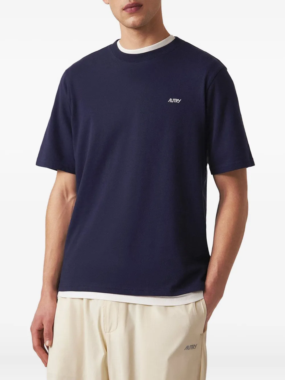 Autry embroidered-logo T-shirt - Blauw