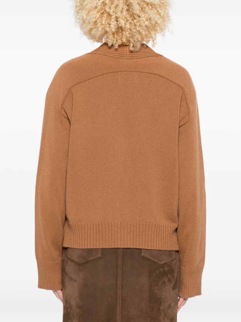 Loulou De Saison Kaia Buttoned Cardigan In Brown