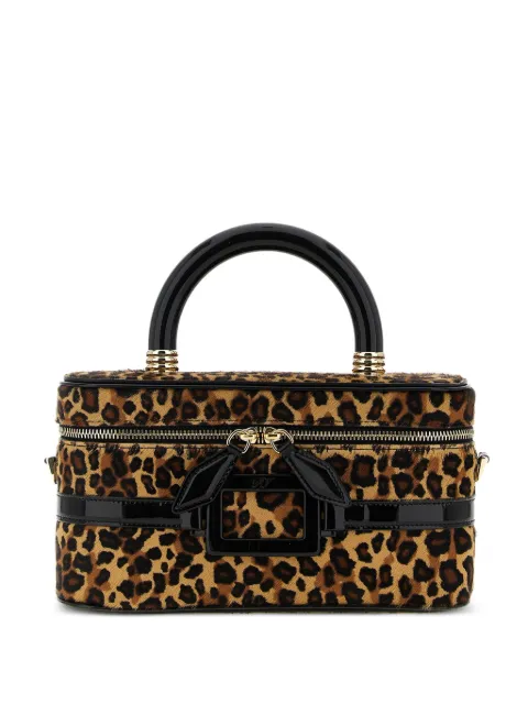 Roger Vivier Belle Vivier leopard-print buckle tote bag