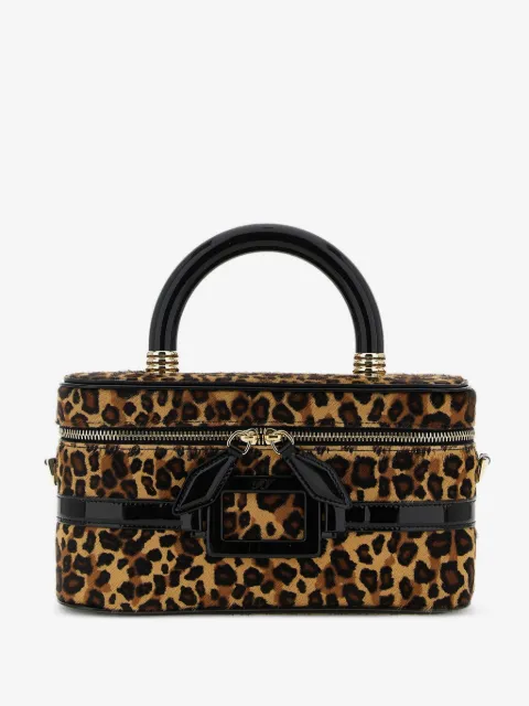 Roger Vivier Belle Vivier leopard-print buckle tote bag