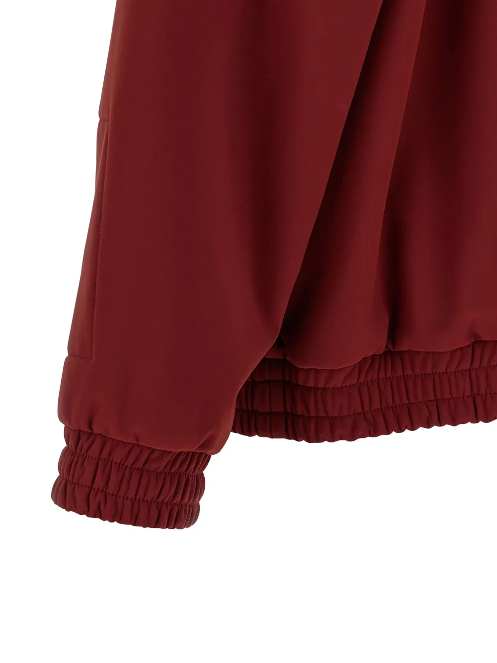 Brunello Cucinelli logo-embroidered hooded jacket Rood