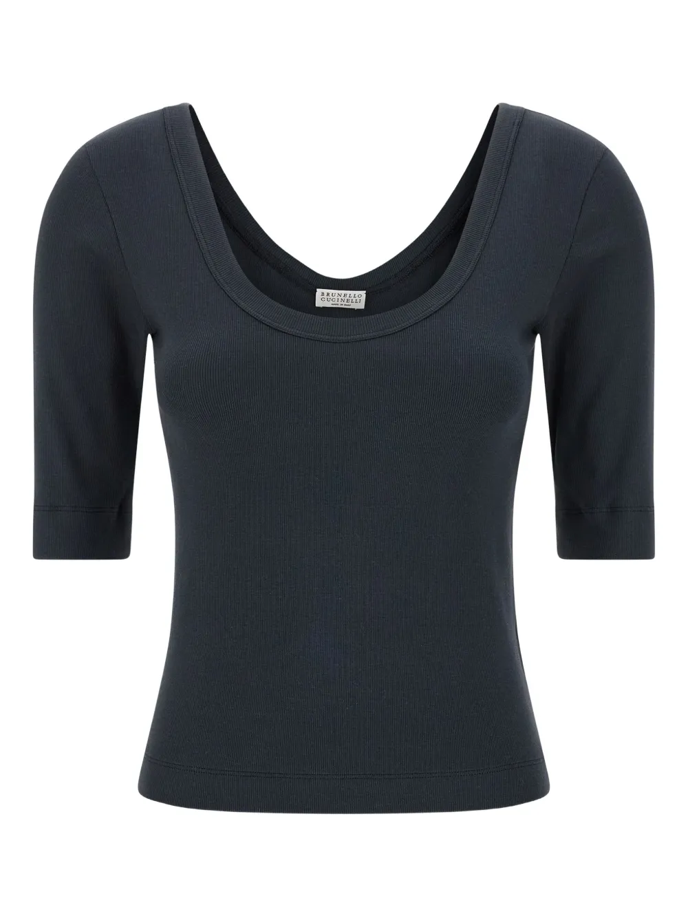 Brunello Cucinelli round-neck T-shirt Blauw