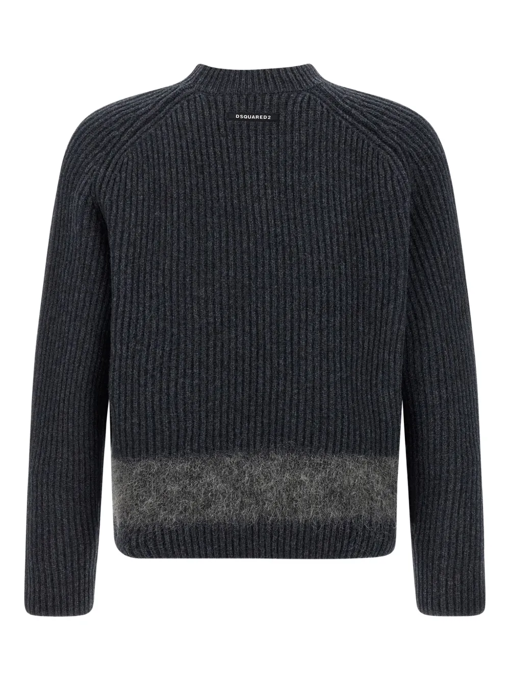 DSQUARED2 ribbed wool-insert sweater - Grijs