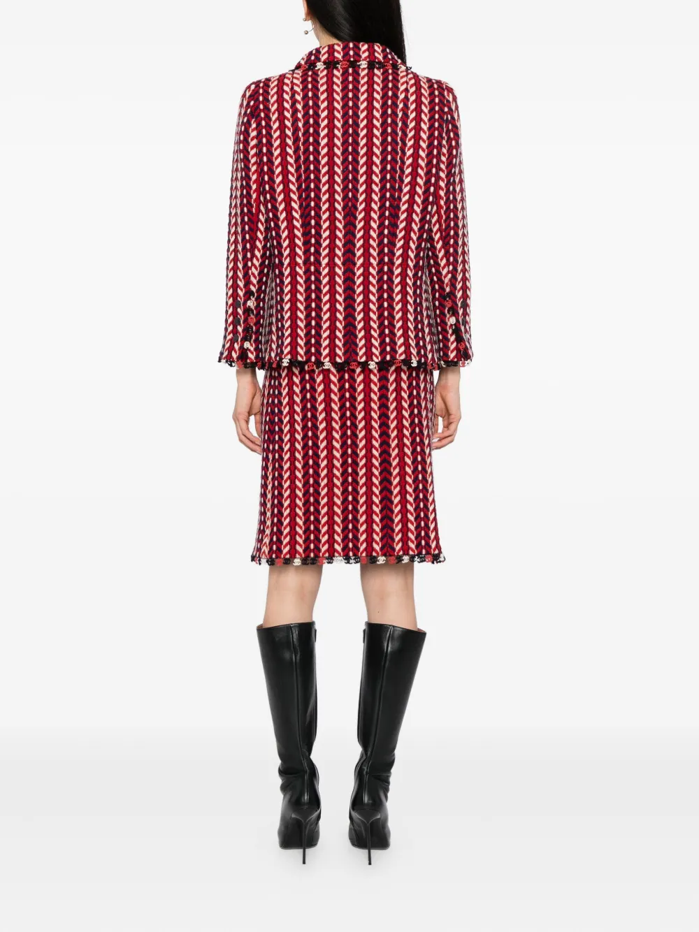 Pre-owned Chanel 2004 Set-up Suit In Red