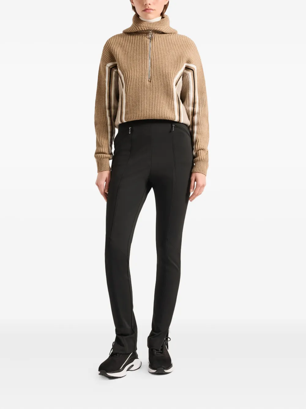 Fusalp Jersey legging met ritsdetail - Zwart