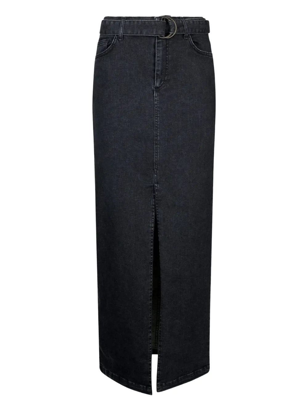 LIU JO belt-waist denim maxi skirt | Grey | Image 1