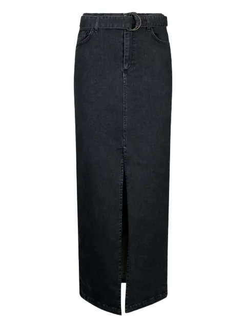 LIU JO belt-waist denim maxi skirt