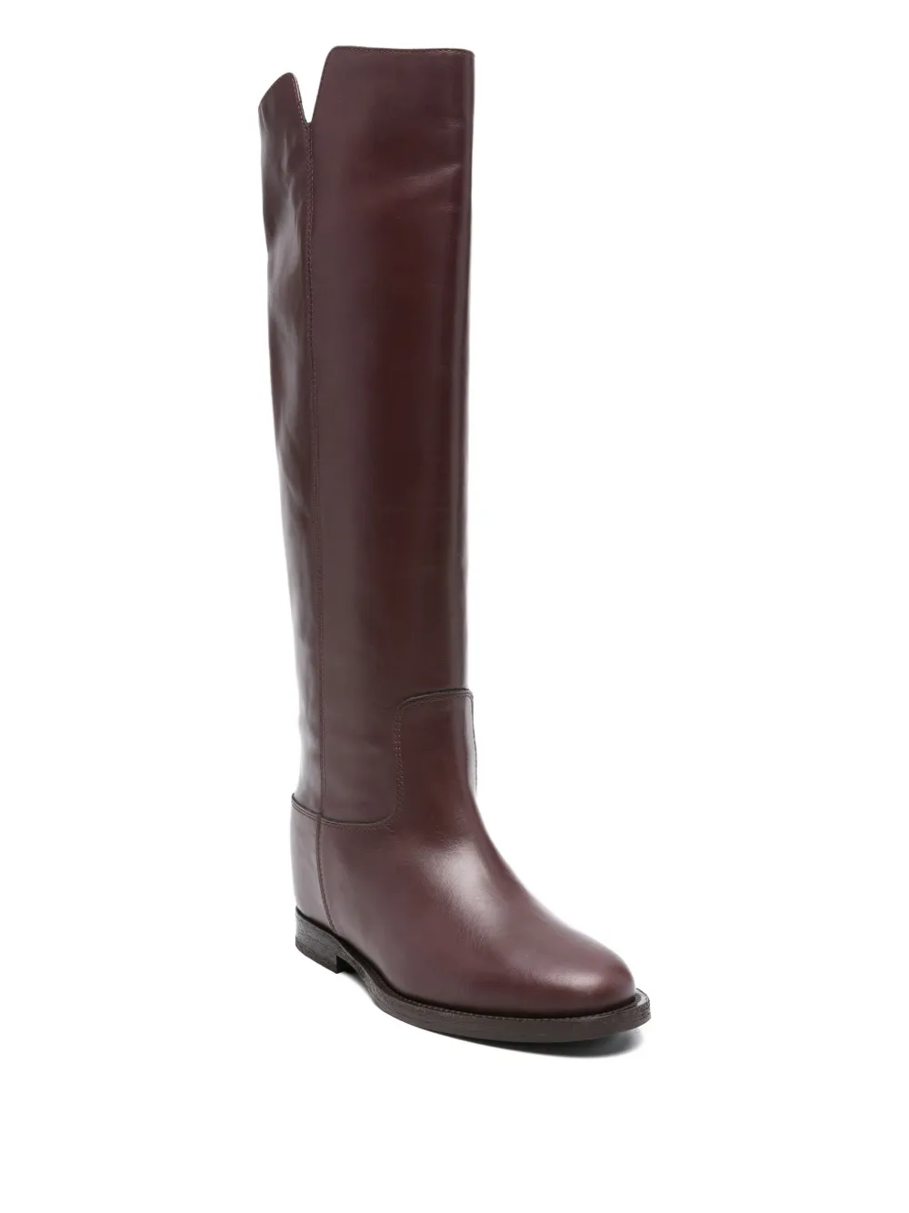 Via Roma 15 leather knee-high boots Red